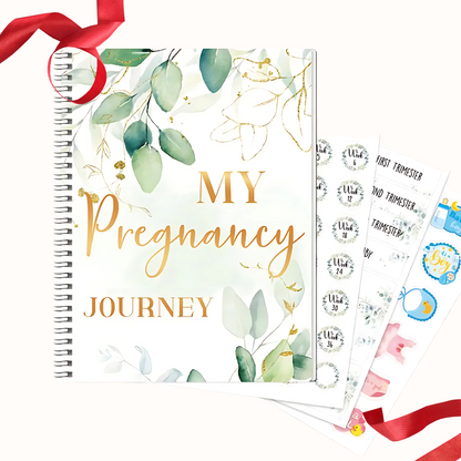 Limited Time Gift - JA™ Baby Milestone Mini Journal with Stickers Keepsake Pouch for Expecting Parents